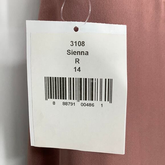 NEW! Dessy Collection Size 14 Satin Off Shoulder Empire Gown $261 msrp I21-15 - Picture 10 of 10